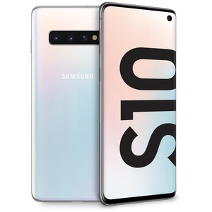 Samsung Galaxy S10 15,5 cm (6.1") Double SIM hybride Android 9.0 4G USB Type-C 8 Go 128 Go 3400 mAh Blanc pas cher