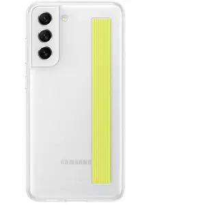 Comparateur de prix : Samsung Coque de protection avec lanière blanche pour Galaxy S21FE Transparent