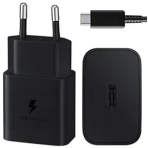Comparateur de prix : Chargeur Secteur USB C 15W + câble USB C - SAMSUNG - Noir