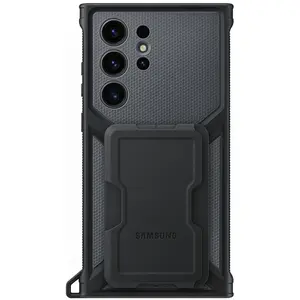 Coque Renforcée SAMSUNG avec support amovible S23 Ultra Gris Foncé