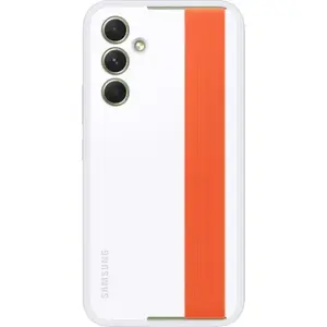 SAMSUNG Coque renforcée avec lanière Galaxy A54 5G Blanc pas cher
