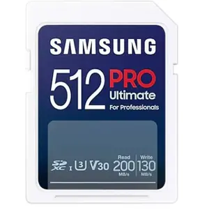 Comparateur de prix : Samsung PRO Ultimate Carte SD MB-SY512S/WW, 512 Go, UHS-I, jusqu'à 200 Mo/s en Lecture