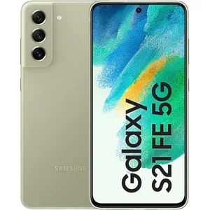 Samsung Galaxy S21 FE 5G Smartphone Android, avec écran AMOLED dynamique de 6,4 ", batterie de 4500 mAh, 128 Go/6 Go de RAM, téléphone portable en olive, avec garantie fabricant de 36 mois pas cher
