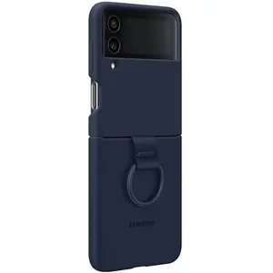 Comparateur de prix : Coque Samsung en silicone avec anneau bleu marine pour Galaxy Z Flip4
