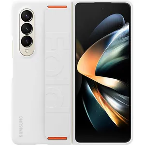 Comparateur de prix : Samsung Coque pour Galaxy Z Fold4 Antichocs en Silicone avec Lanière Blanc - Neuf