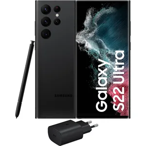 Samsung Galaxy S22 Ultra 5G, Caricatore incluso, Cellulare Smartphone Android senza SIM 128GB Display 6.8’’¹ Dynamic AMOLED 2X, 5 Fotocamere, 108MP, Phantom Black 2022 [Versione Italiana] pas cher