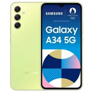 Comparateur de prix : Samsung Galaxy A34 5G 16,8 cm (6.6") Double SIM hybride USB Type-C 6 Go 128 Go 5000 mAh Citron vert