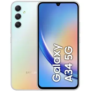 Smartphone samsung galaxy a34 6,6 128 gb 6 gb ram argenté SM-A346BZSAEUE pas cher