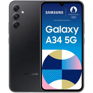 Samsung Galaxy A34 5G 16,8 cm (6.6") Double SIM hybride Android 13 USB Type-C 6 Go 128 Go 5000 mAh Graphite pas cher