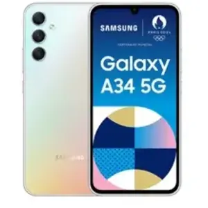 Comparateur de prix : Samsung Galaxy A34 5G 16,8 cm (6.6") Double SIM hybride USB Type-C 6 Go 128 Go 5000 mAh Argent