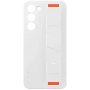 Comparateur de prix : Coque en silicone avec lanière pour Samsung Galaxy S23+ 5G Blanc
