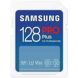 Comparateur de prix : SAMSUNG PRO PLUS CARTE MÉMOIRE SD (MB-SD128S-EU), 128 GO, UHS-I U3, FU