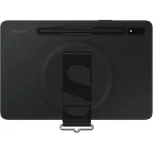 Samsung Strap Cover Housse en silicone noir avec sangle pour Galaxy Tab S7/S8