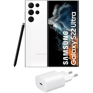 Samsung Galaxy S22 Ultra 5G 128 Go Blanc Gratuit + Chargeur 25W pas cher