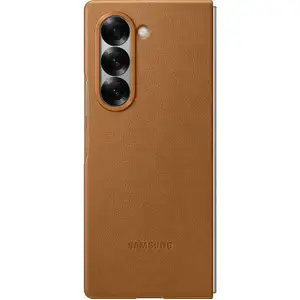 Comparateur de prix : Samsung Kindsuit Étui en Cuir synthétique pour Galaxy Z Fold6 Marron