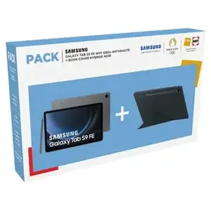 Samsung SAMSUNG Pack TAB S9FE WIFI 128Go Noir + Housse de protection pas cher