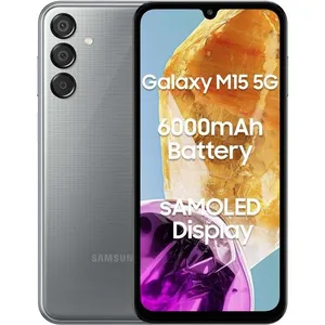 Samsung Galaxy M15 16,5 cm (6.5") Double SIM hybride 5G USB Type-C 4 Go 128 Go 6000 mAh Gris pas cher
