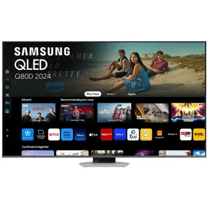 Comparateur de prix : Samsung TV QLED Samsung TQ85Q80D 216 cm 4K Smart TV 2024 Argent éclipse