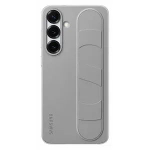 Comparateur de prix : Coque en silicone avec lanière et support gris pour Samsung Galaxy S25+