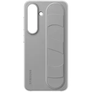 Comparateur de prix : Coque en silicone avec lanière et support gris pour Samsung Galaxy S25