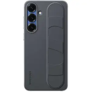 Comparateur de prix : Coque en silicone avec lanière et support noir pour Samsung Galaxy S25