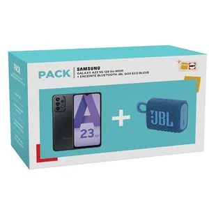Pack Smartphone Samsung Galaxy A23 6,6" 5G Double SIM 128 Go Noir + En... pas cher