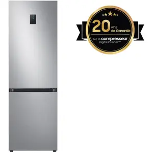 Samsung Réfrigérateur Combiné, 344L - Gris Metal - E - RB34C671ESA Metal Grey pas cher