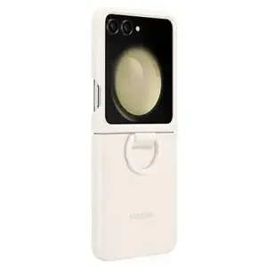 Comparateur de prix : Coque pour Samsung Galaxy Z Flip 5 Silicone avec Anneau Crème Samsung - Neuf