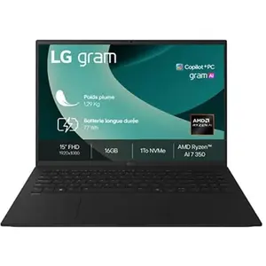 Comparateur de prix : LG gram 15Z80T-G.AZ78F - AMD Ryzen AI 7 - 350 / jusqu'à 5 GHz - Win 11...