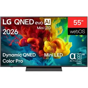LG 55QNED83B6A (55", QNED83B, Mini-LED, QNED, 4K, 2026), TV, Noir