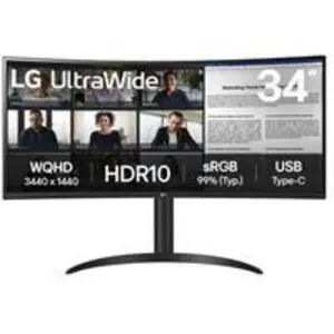 Comparateur de prix : Ecran PC gaming LG UltraWide 34WR55QK-B 34" Incurvé 100 Hz WQHD