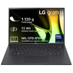 LG gram 14" Intel® Core Ultra 5 RAM 16Go SSD 1To Noir 14Z90S-G.AA58F pas cher