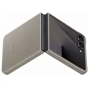 Comparateur de prix : Original Coque KindSuit en Cuir Végan Samsung Galaxy Z Flip 7 - Taupe