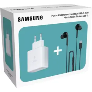 Samsung Pack Kit Piéton DFS USB C Noir+CS 25W USB C Blanc pas cher