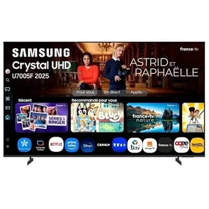 Comparateur de prix : TV Samsung Crystal UHD 43" U7005F 2025, 4K, Smart TV Black