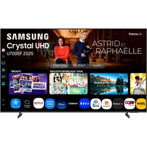 TV Samsung Crystal UHD 50" U7005F 2025, 4K, Smart TV Black pas cher
