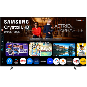 Comparateur de prix : TV Samsung Crystal UHD 43" U7025F 2025, 4K, Smart TV Black