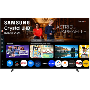 TV Samsung Crystal UHD 50" U7025F 2025, 4K, Smart TV Black pas cher
