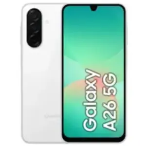 Comparateur de prix : Samsung Galaxy A26 5G 17 cm (6.7") Double SIM hybride Android 15 USB Type-C 8 Go 256 Go 5000 mAh Blanc