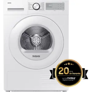 Comparateur de prix : Samsung Seche-linge Pompe a Chaleur 9Kg Blanc