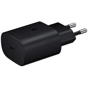 Comparateur de prix : Chargeur secteur RAPIDE - 25W - SAMSUNG - Port USB Type C (sans câble) - Noir