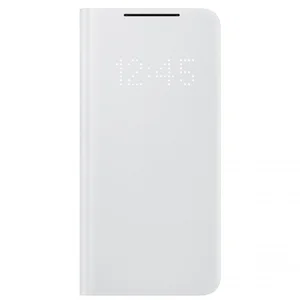 Comparateur de prix : Coque Samsung Smart Led View Pour Samsung Galaxy S21+ Gris Clair