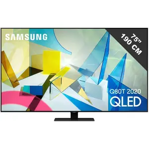 TV QLED 4K 189 cm Samsung QE75Q80T - 75 pouces - Téléviseur Full LED Local Dimming - Connecté Smart TV Tizen - Contrôle vocal , Bixby, Google et Alexa - Netflix, Disney+, Prime Vidéo, My Canal pas cher