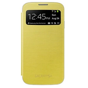 Comparateur de prix : Etui Rabat à Zone Transparente Samsung pour Galaxy S4 (i9500), Jaune