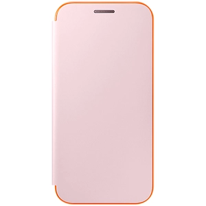 Samsung Coque Folio à Rabat pour Samsung Galaxy A3 2017 - Rose/Orange Fluo
