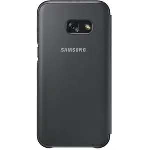 Samsung Coque Folio à Rabat pour Samsung Galaxy A3 2017 - Noir/Orange Fluo pas cher