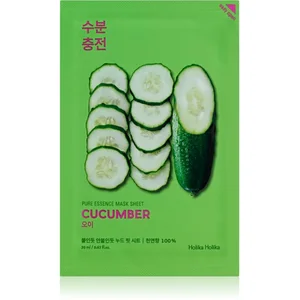 Comparateur de prix : Holika Holika Pure Essence Cucumber masque tissu apaisant pour peaux sensibles sujettes aux rougeurs 23 ml