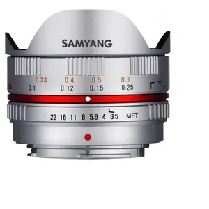 Comparateur de prix : Samyang Objectif reflex Fish-eye 7,5 mm f/3.5 UMC MFT Argent; Monture Micro 4:3