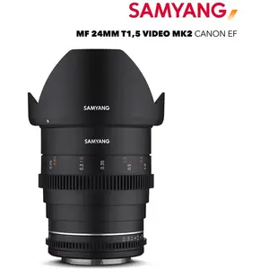 Samyang VDSLR 24mm T1.5 MK2 MILC Objectif de cinéma Noir pas cher