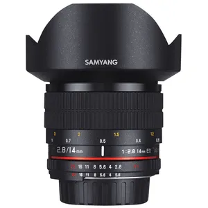 Comparateur de prix : Samyang F1110601101 Objectif 14 mm F2.8 ED AS IF UM pour Canon EF